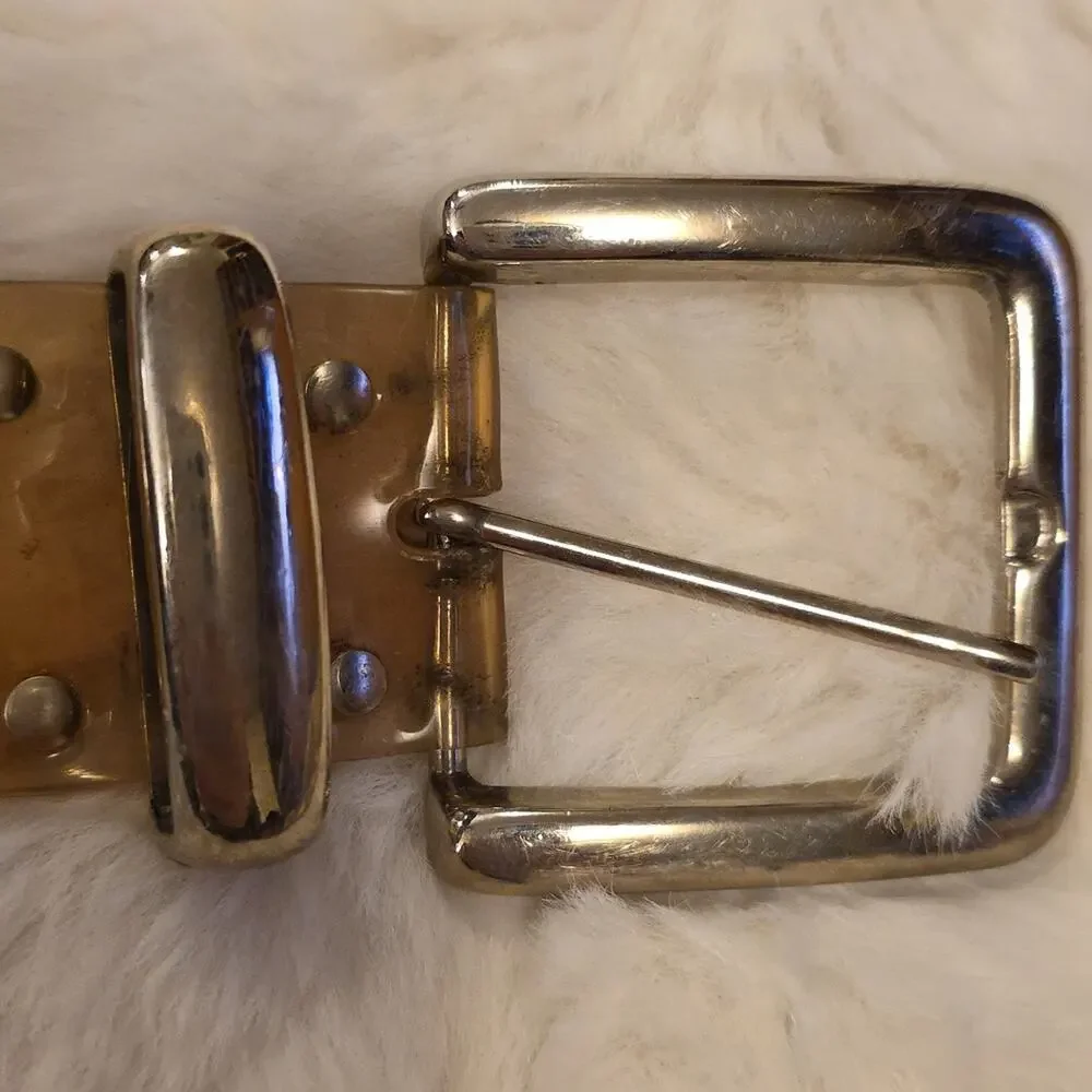 Vintage Retro Clear Jelly PVC Plastic Belt with Silver Metal Accents OS